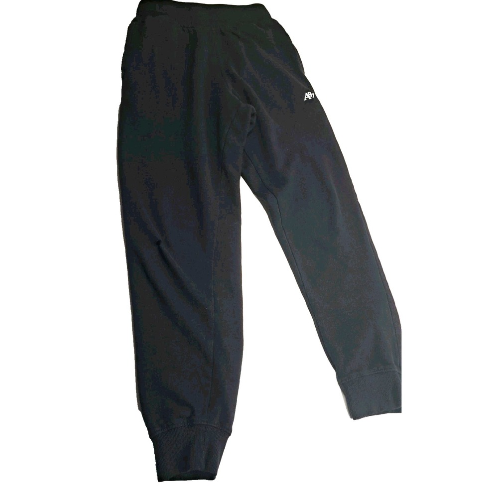Aeropostale Joggers Boys Medium 10-12 Black Good Embroidered Logo Pockets